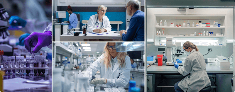 image-group lab technicians working in lab