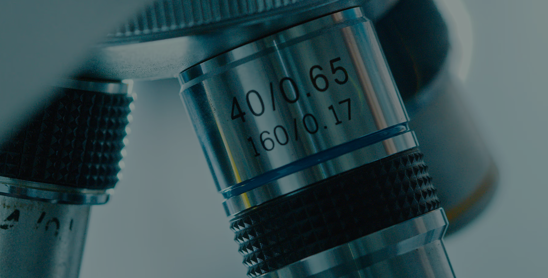 Scientific microscope close-up