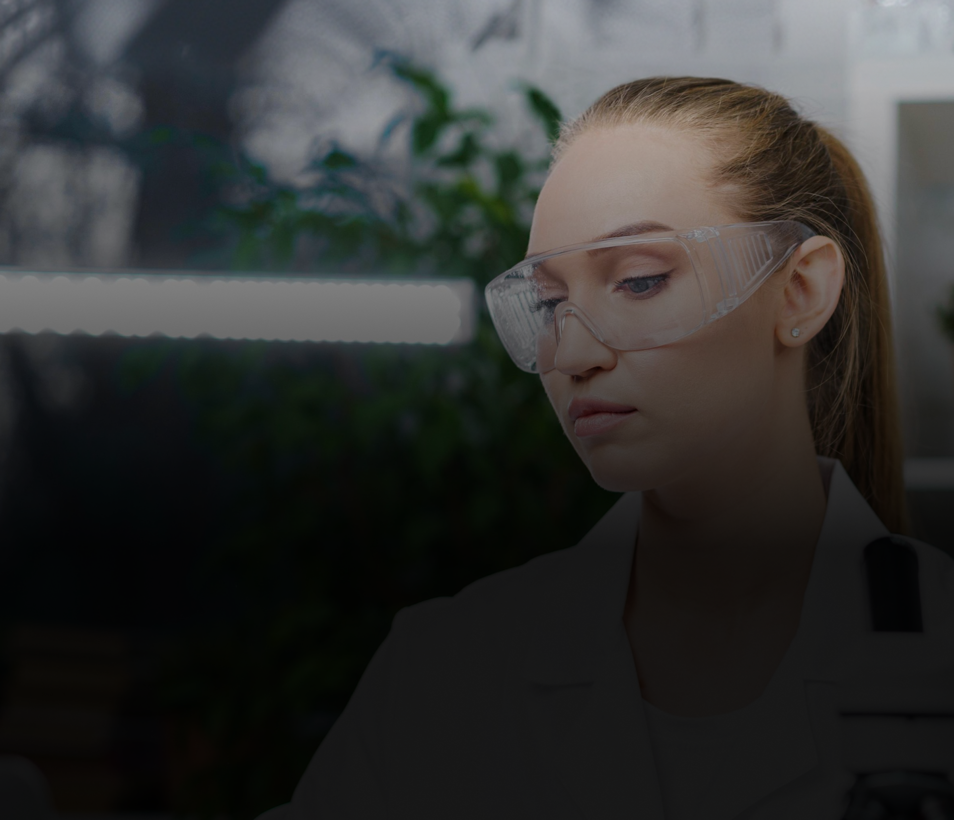 Biopharma researcher in laboratory