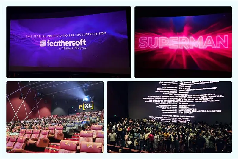 Feathersoft – a ThinkBio.Ai® Company, Lights Up the Big Screen for Team Movie Night