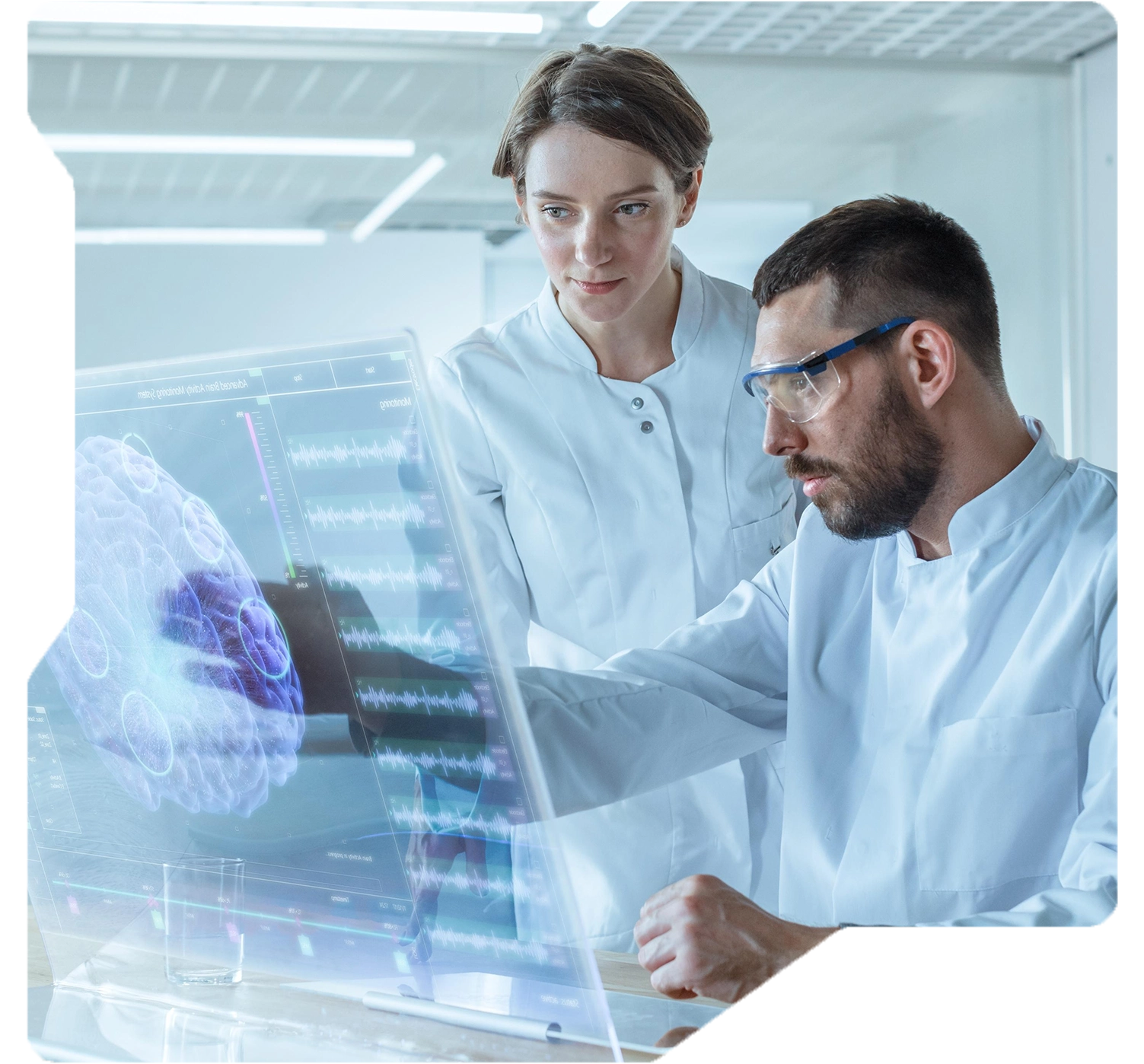 Scientist working in drug research laboratory